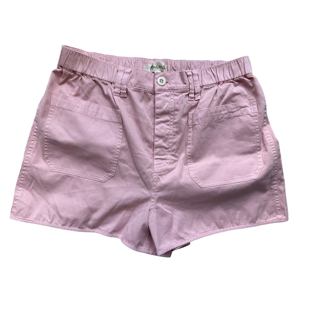 Madewell Pink Pastel Cotton Poplin Shorts Size M Coquette Soft Clean Girl Casual